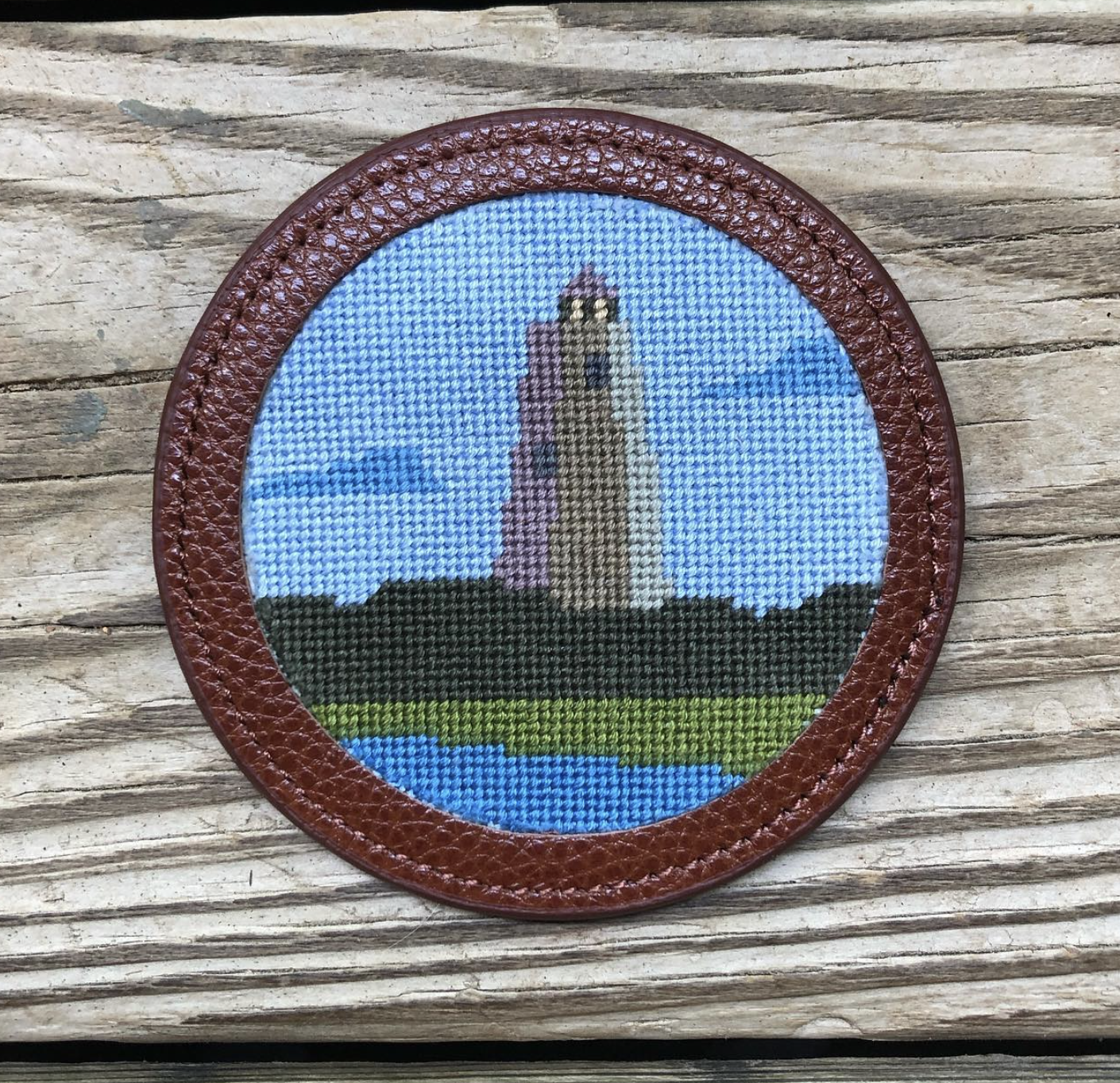 Bald Head Island Needlepoint Coasters - Set